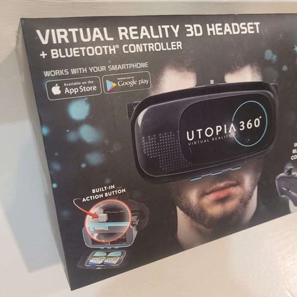 Utopia 360° VR Headset | 3D Virtual Reality Headset for VR Games, 3D Movies, and - Picture 4 of 7